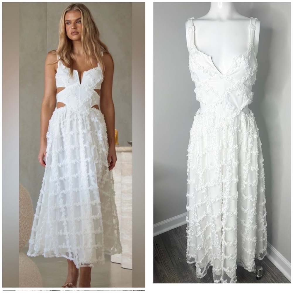 SABO LUXE White Lace Maxi Dress- PRELOVED - small